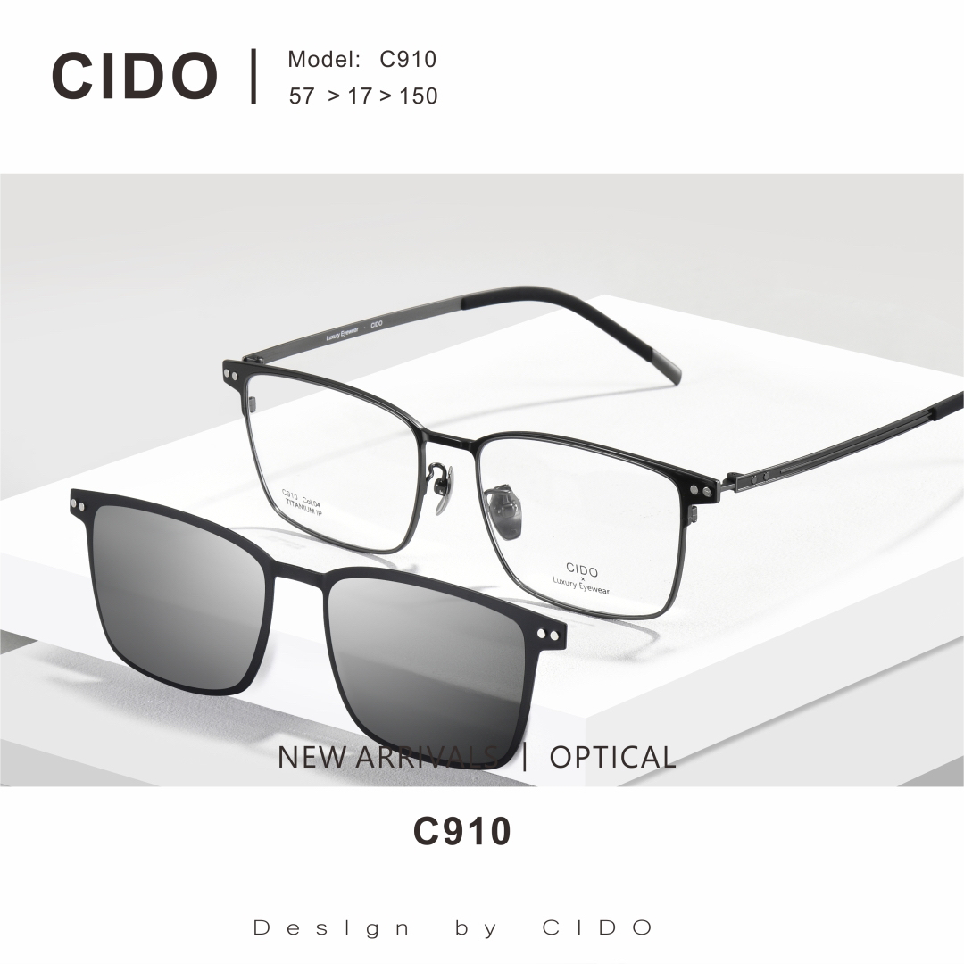 910硬汉男士超大框套镜高级超轻纯钛铝镁材质大框近视套镜