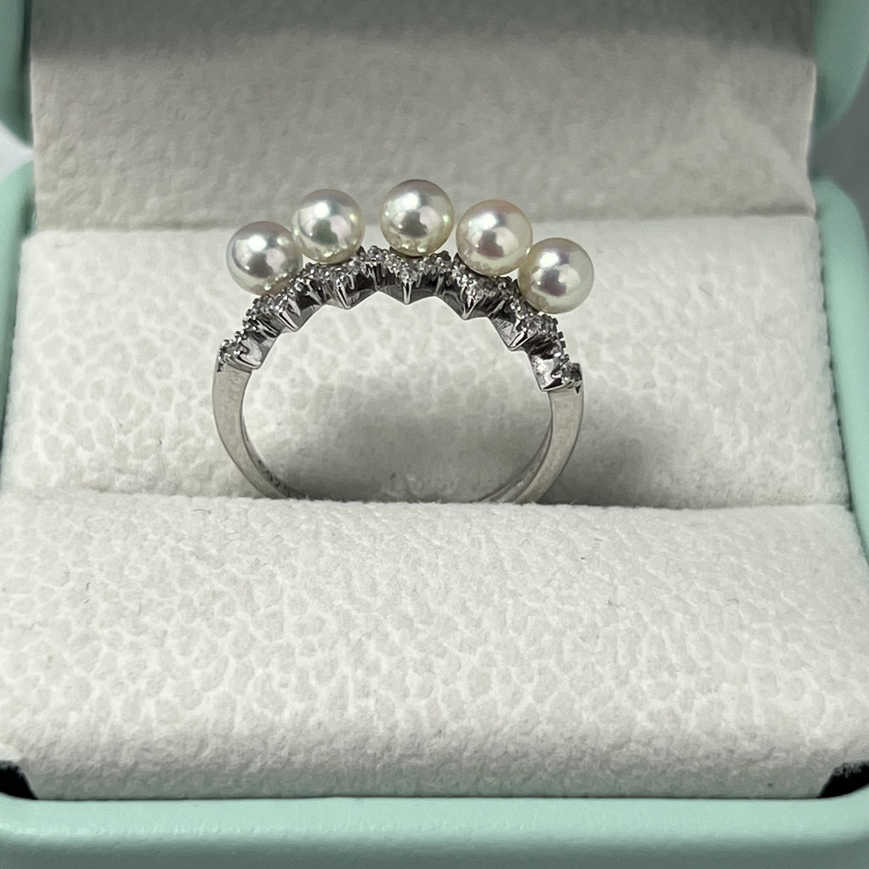 天然海水真多麻珍珠戒指4-5mm气质高级感时尚