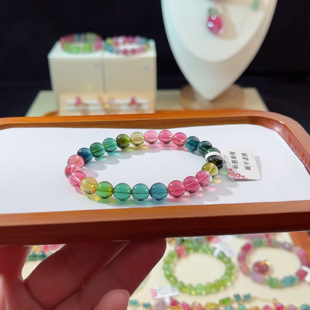 碧玺手串未镶嵌手串