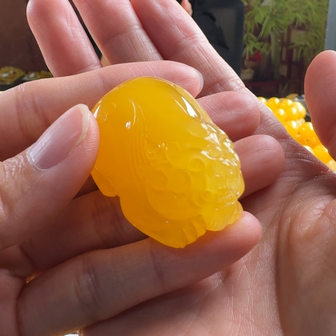 蜜蜡毛衣链未镶嵌