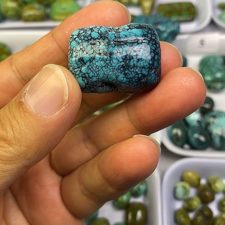 未镶嵌高瓷蓝网花方糖