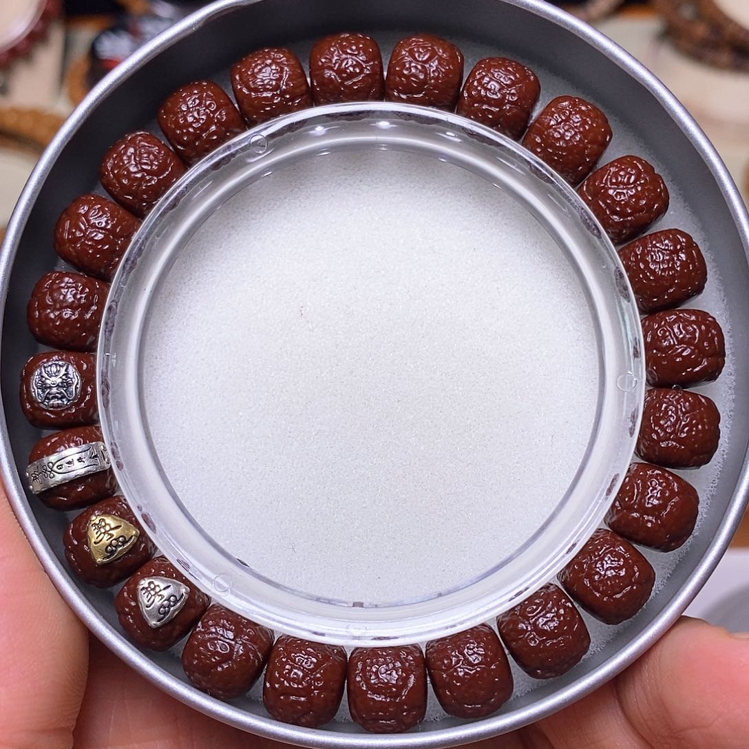 猴头核桃手串牛油膏机刷四标饕餮尺寸10+全品