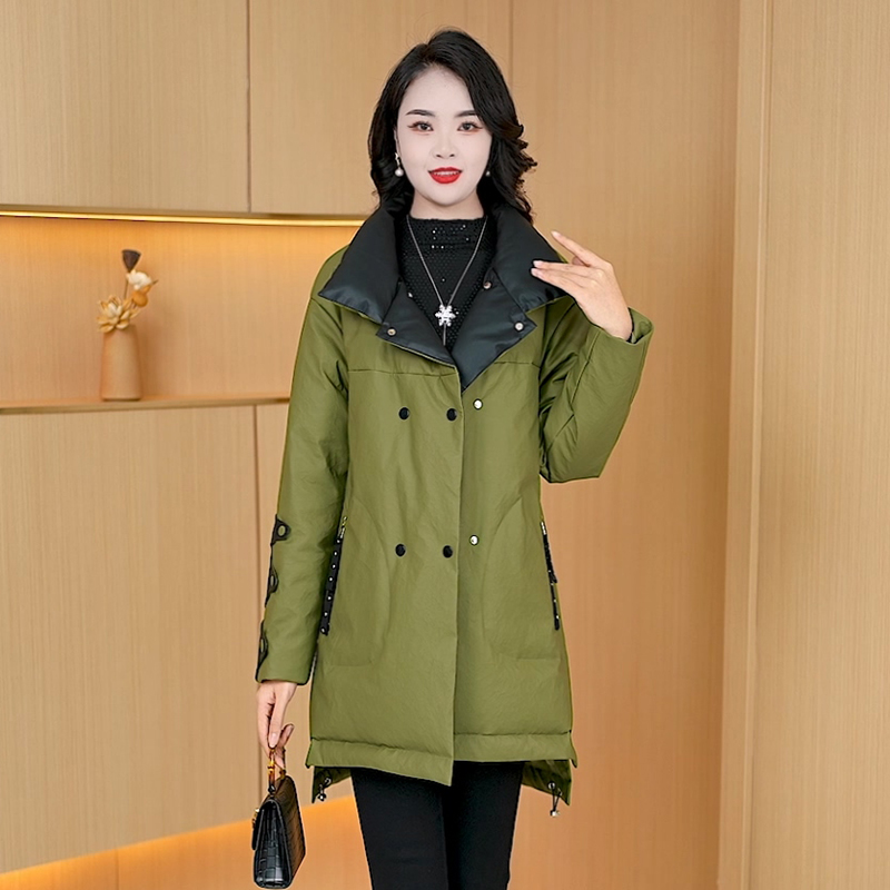 【羽绒服】冬季白鸭绒羽绒服毛领百搭新款时尚气质休闲保暖外套女