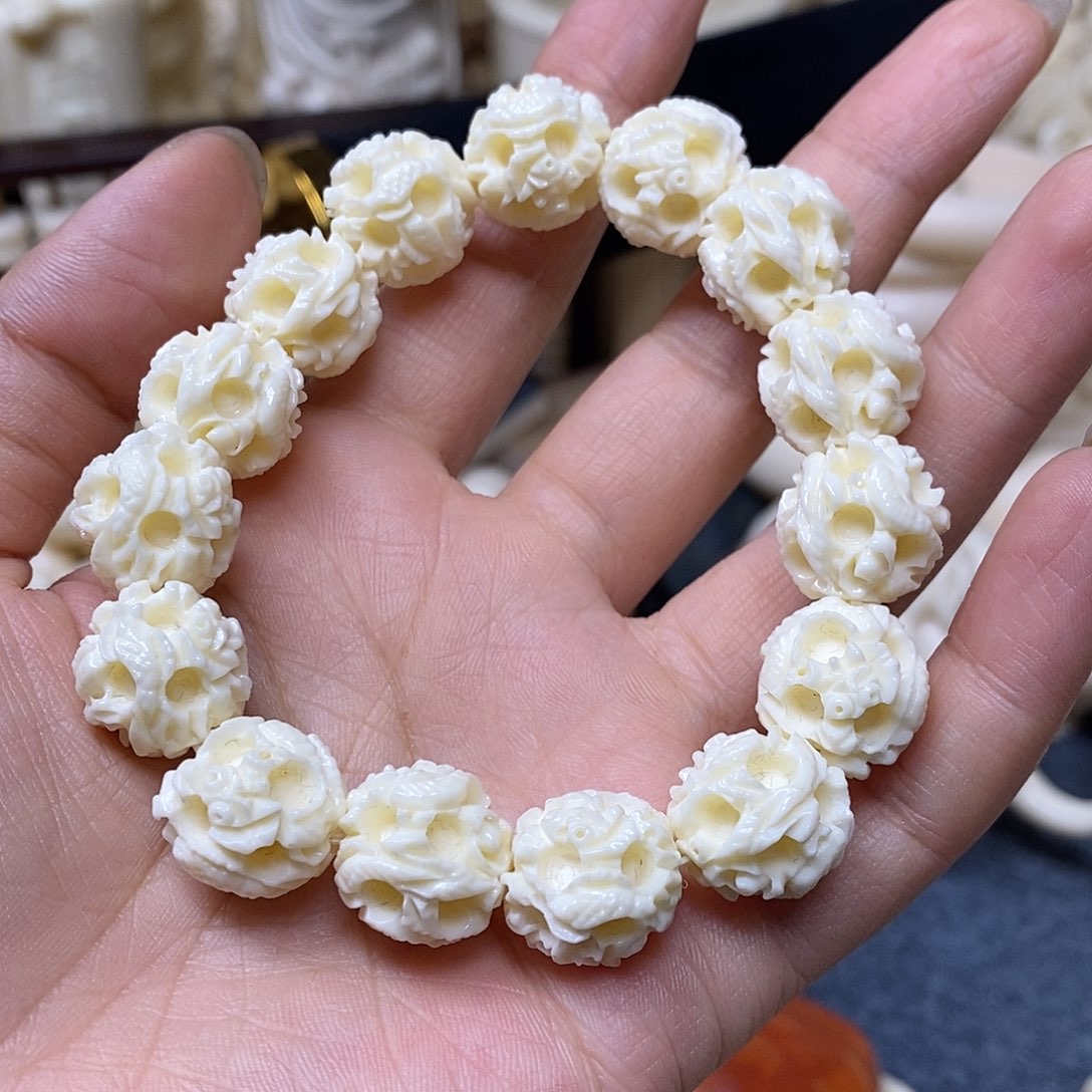 手串/手链/手镯猛犸象牙用****5玲珑球手串