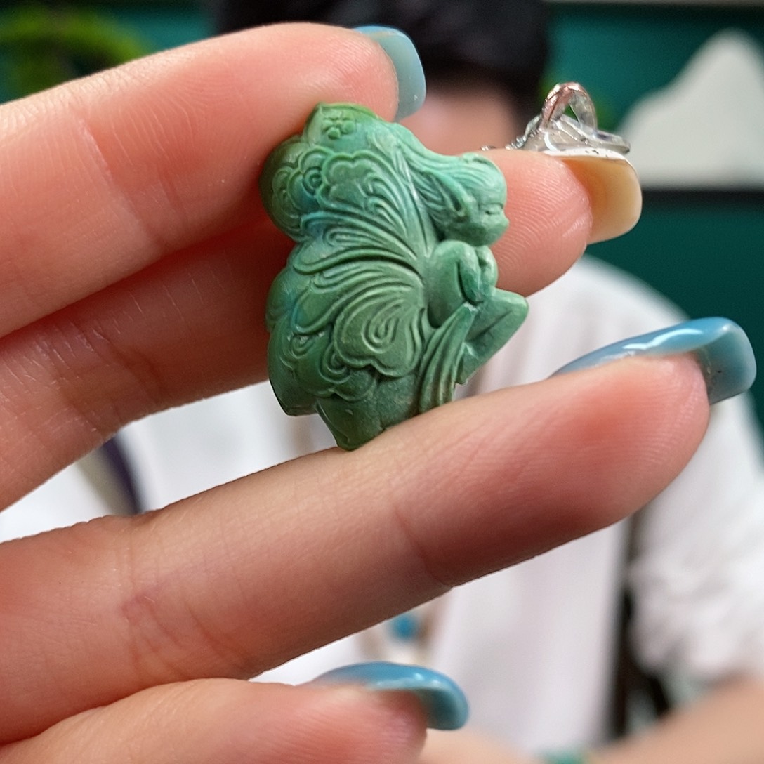 绿松石珠宝奇石未镶嵌去****丘