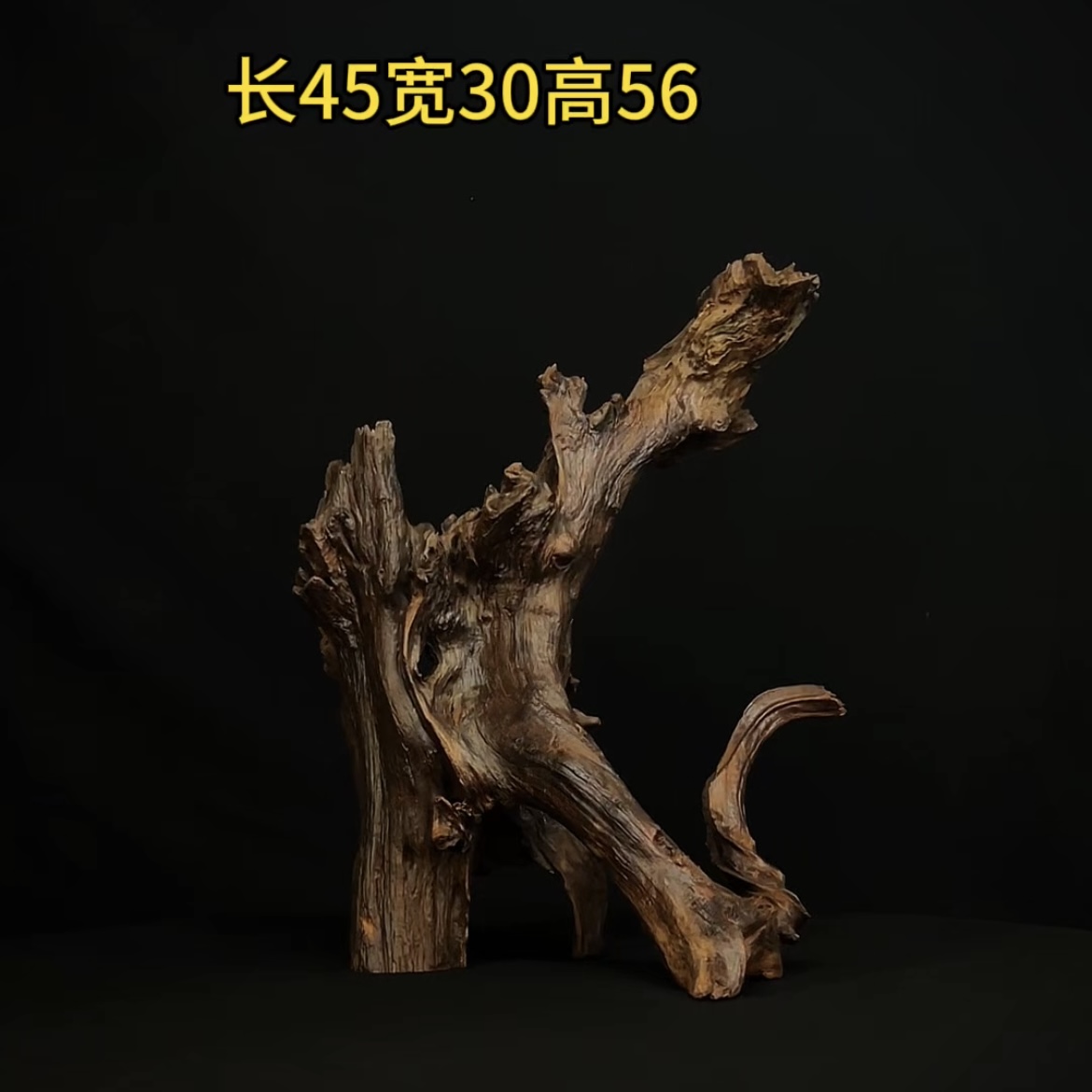 张大狼造景沉木长45cm镂空树桩飘枝 南美鱼缸造景 紫柚木秒沉
