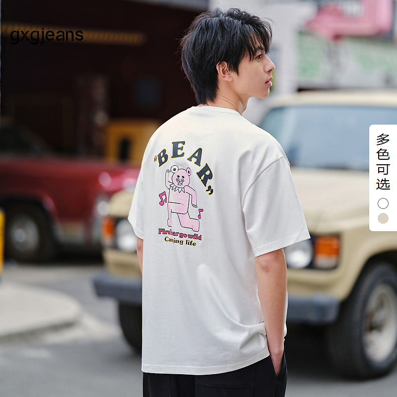gxg.jeans男装2024年夏季圆领短袖T恤#JFD14400051