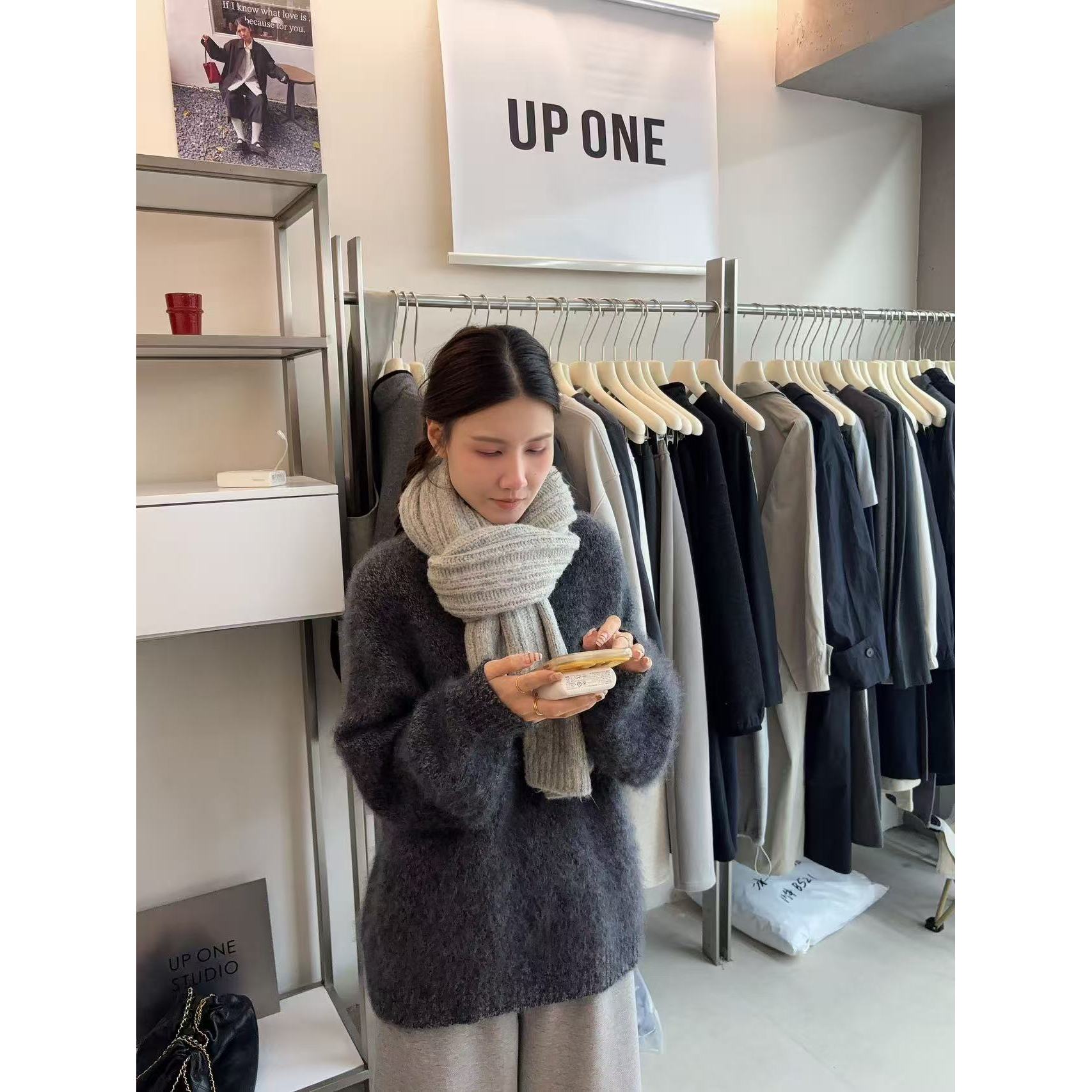 J-50356#【秋冬的点睛之笔！】韩系“咩咩”氛围感围巾女