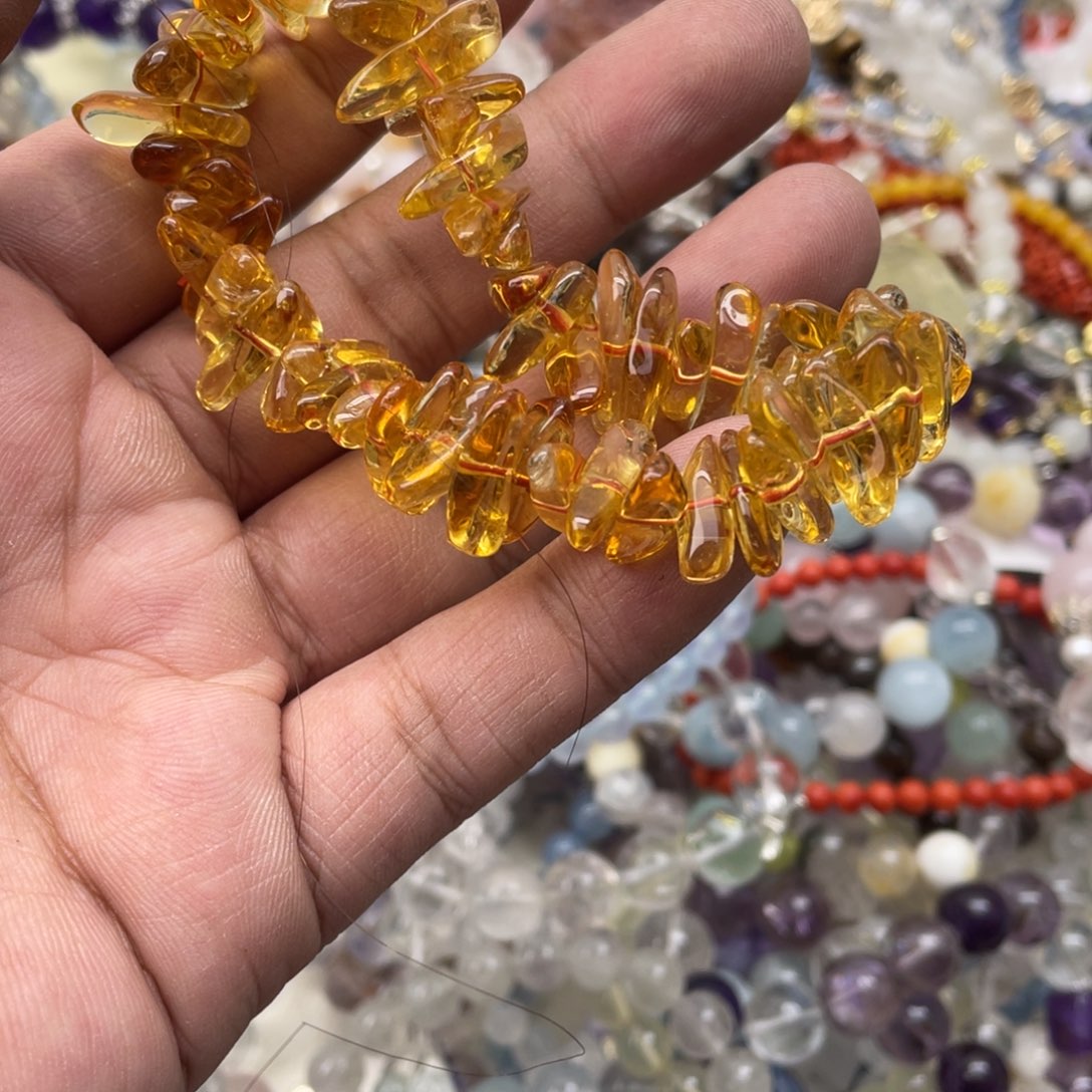 银S925镶嵌手链烟晶