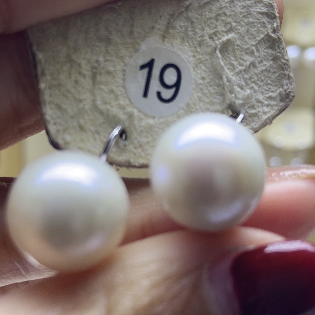 淡水珍珠耳饰银S925镶嵌