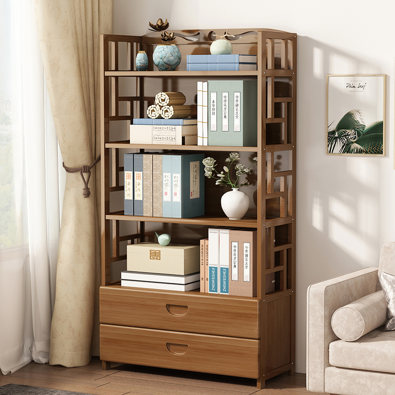 书架落地飘窗客厅置物架现代简约办公室收纳书橱展示架简易小书柜