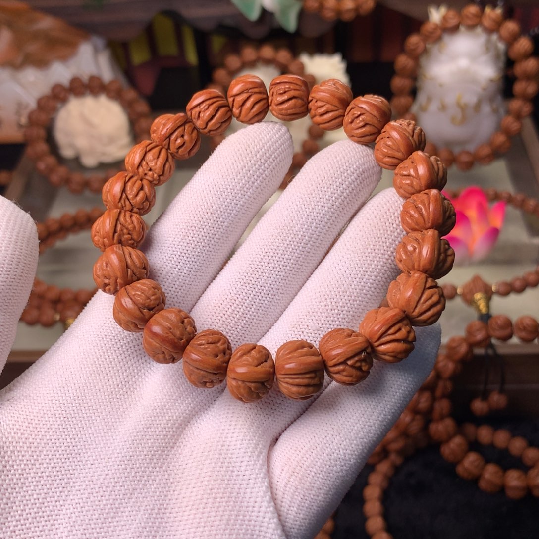 吊坠桃核火麒麟手串13