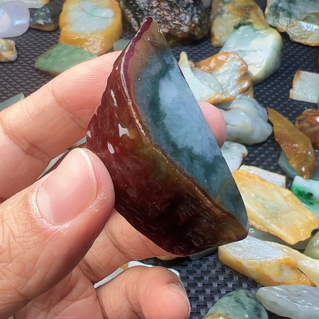 翡翠裸石老***哒缅甸翡翠