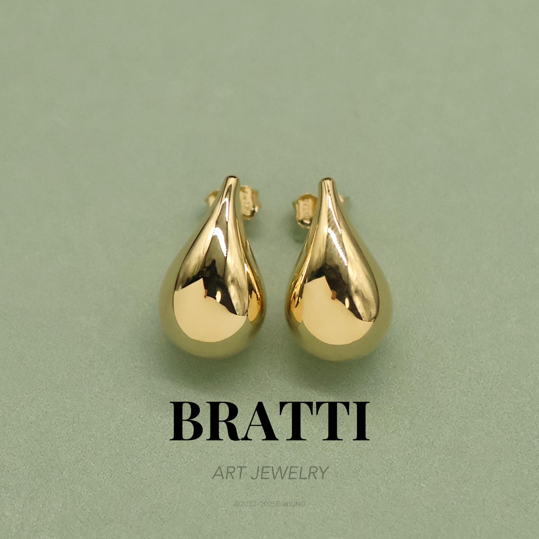 Bratti珠宝18K金“符号”土耳其进口耳饰（中号）-KE250604