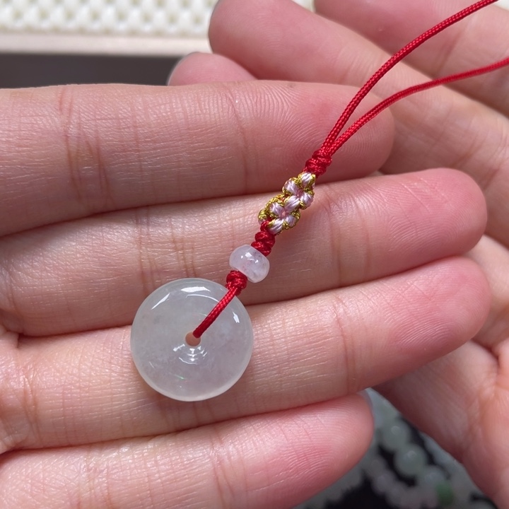 翡翠未镶嵌手绳手机挂