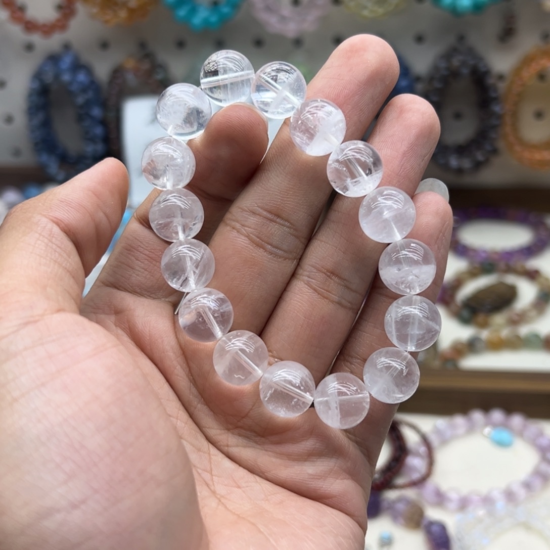 L***s手链未镶嵌水晶12.8咪白幽灵手链