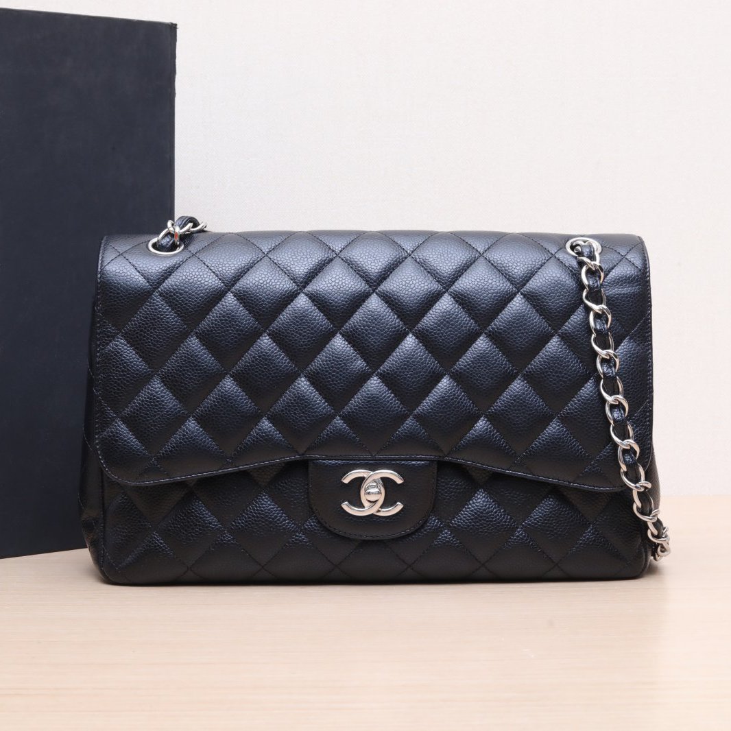 95新 Chanel/香奈儿 斜跨包 30荔枝皮革C 15开 银扣 P205740948