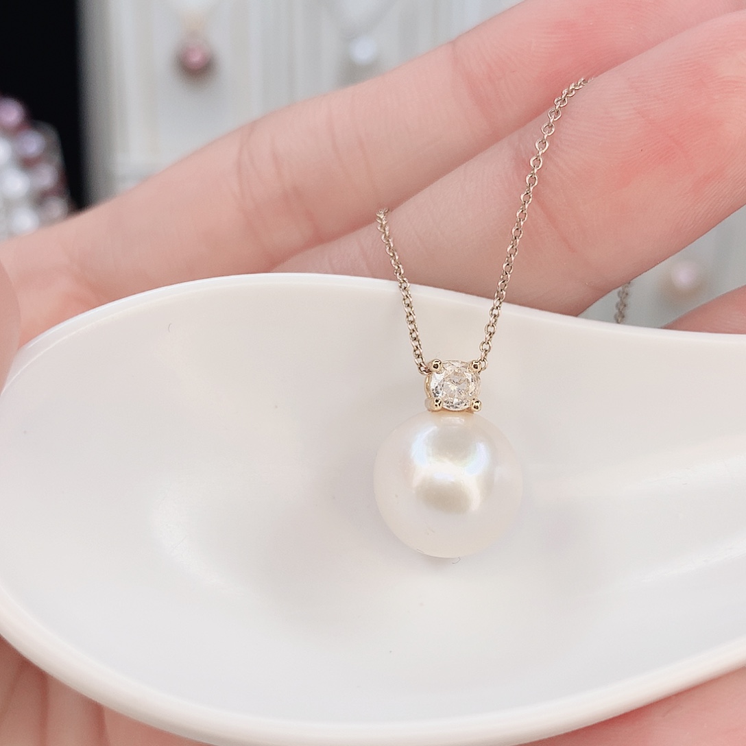 合金淡水珍珠吊坠(赠链)