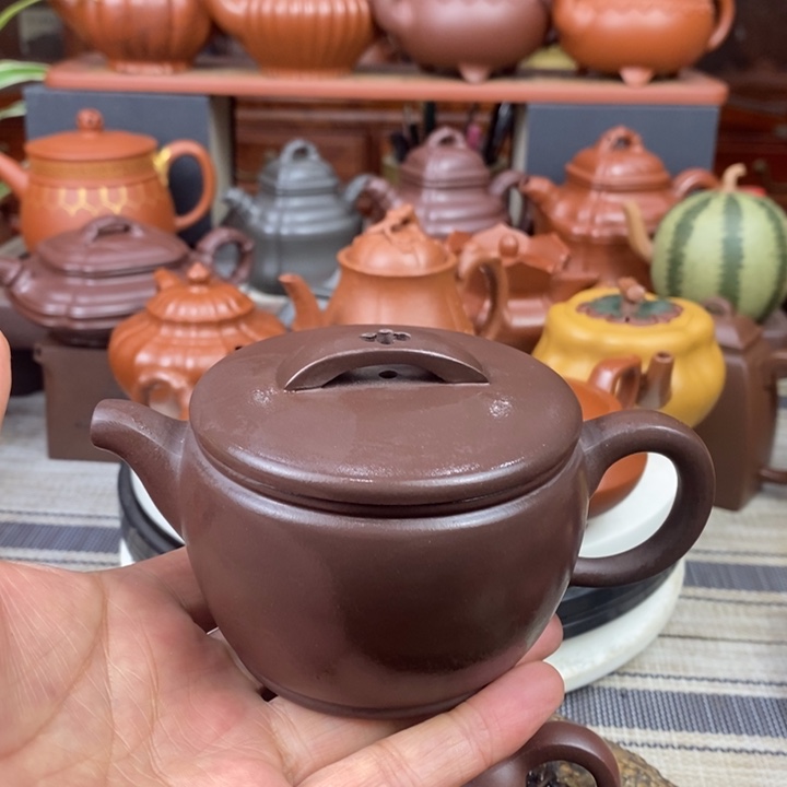 紫砂茶壶汉瓦150-230CC原矿老紫泥