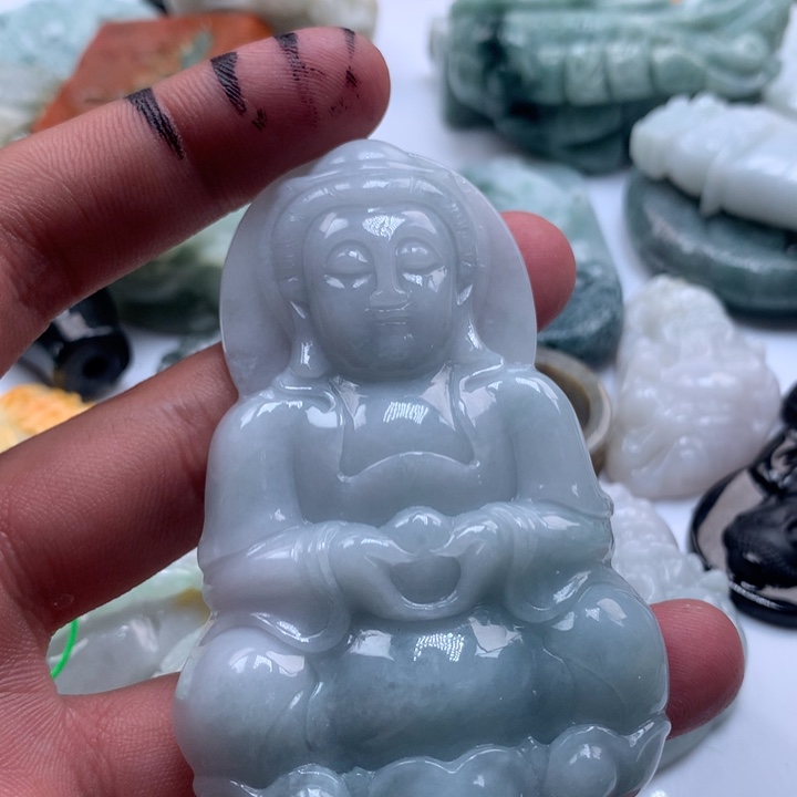 颈饰未镶嵌翡翠保真天然a货翡翠