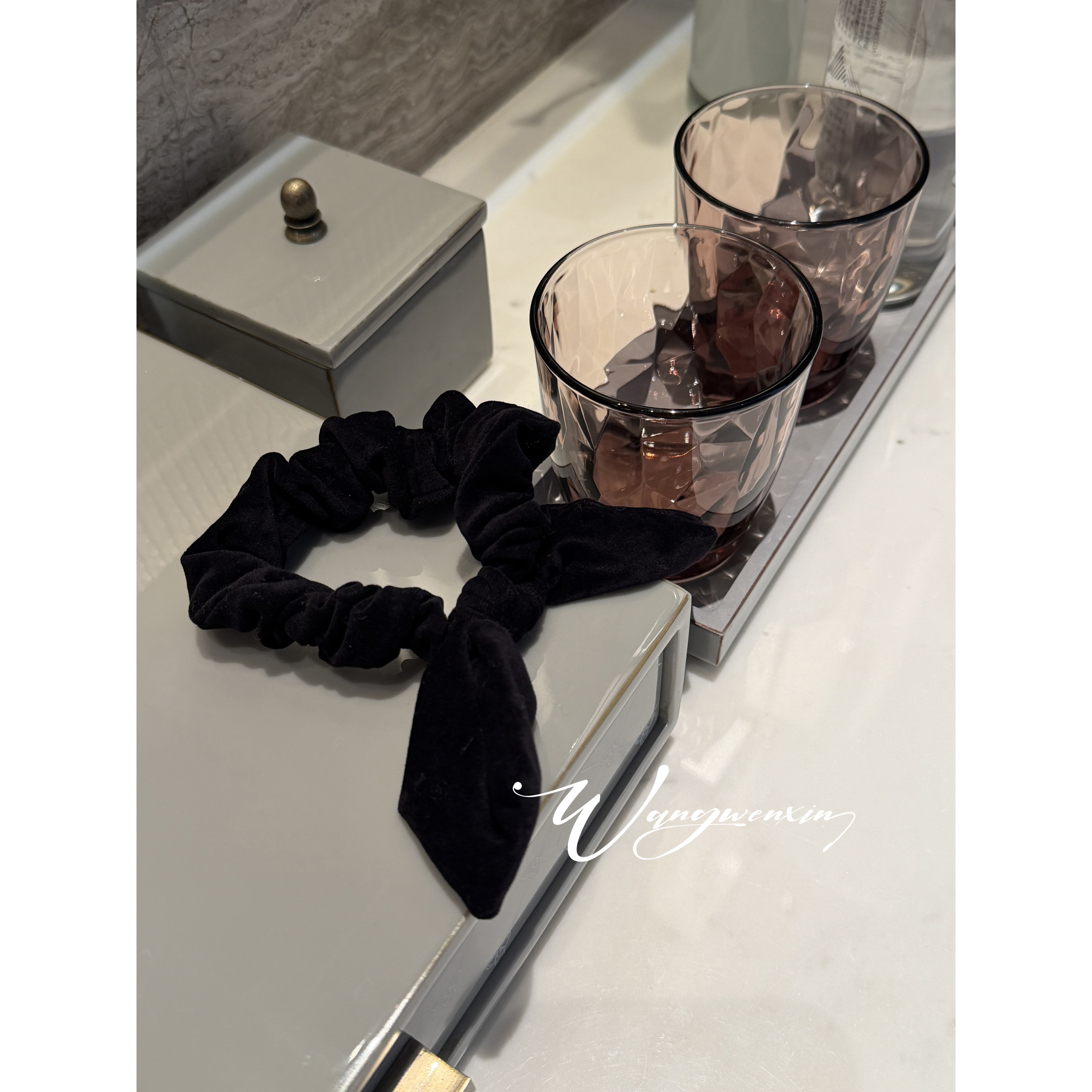 【王雯馨】“心情” 手工 蝴蝶结 弹力发圈