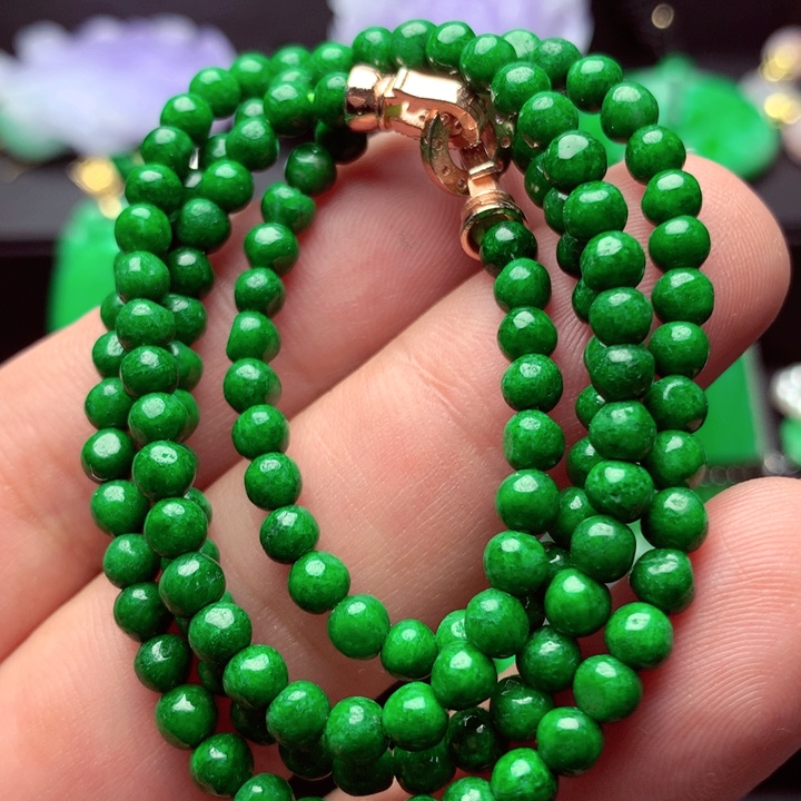 翡翠未镶嵌毛衣链