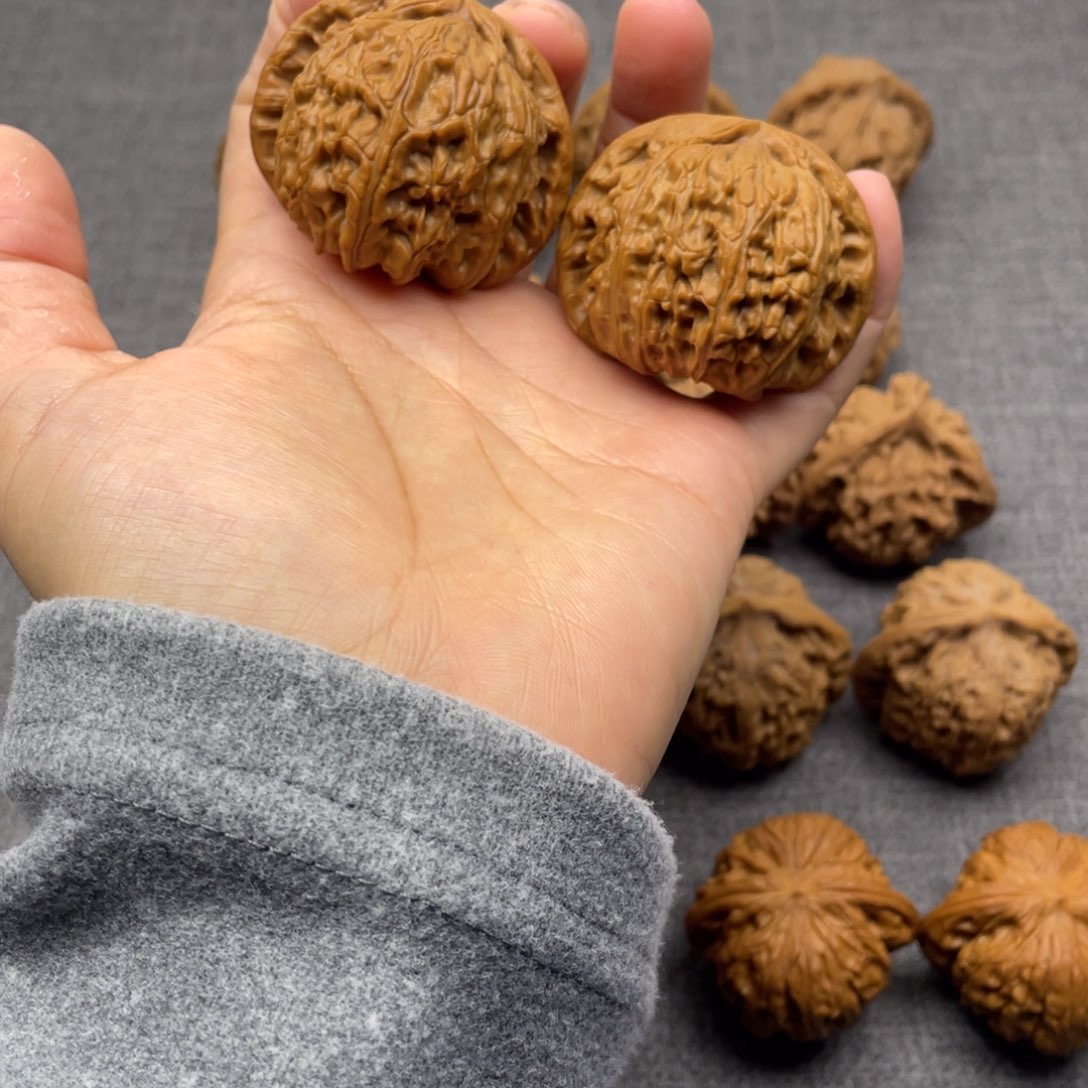 吊坠文玩核桃白狮子44