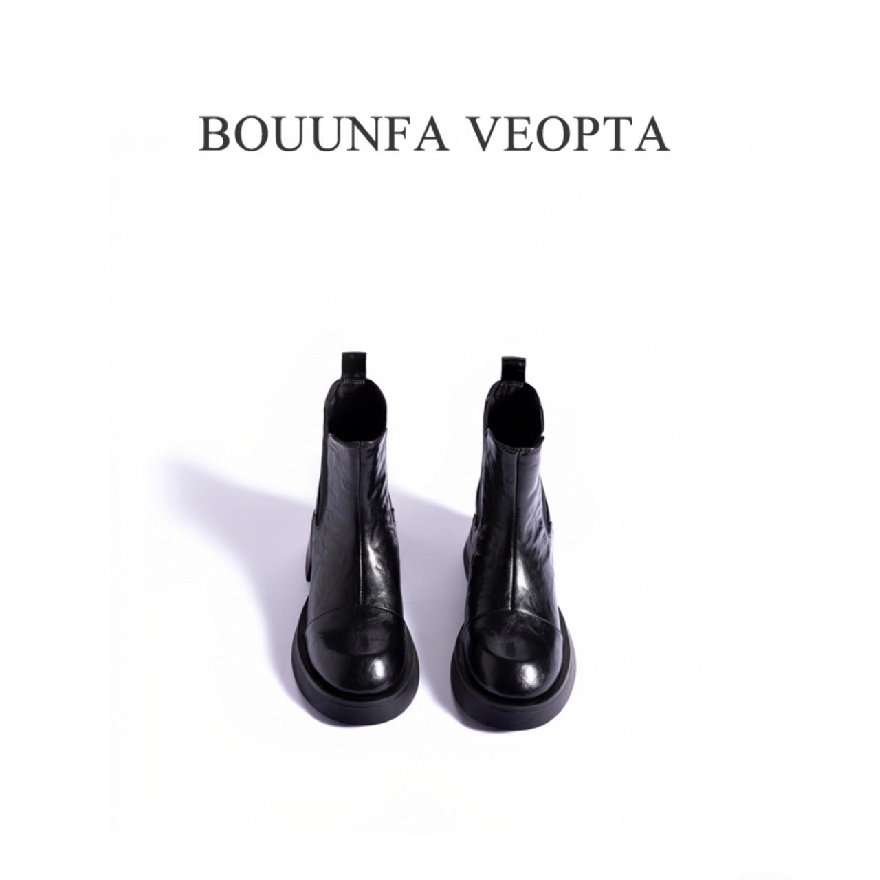 B.V【芯片版】2025新款复古手抓皮真皮增高百搭女靴高级切尔西靴21