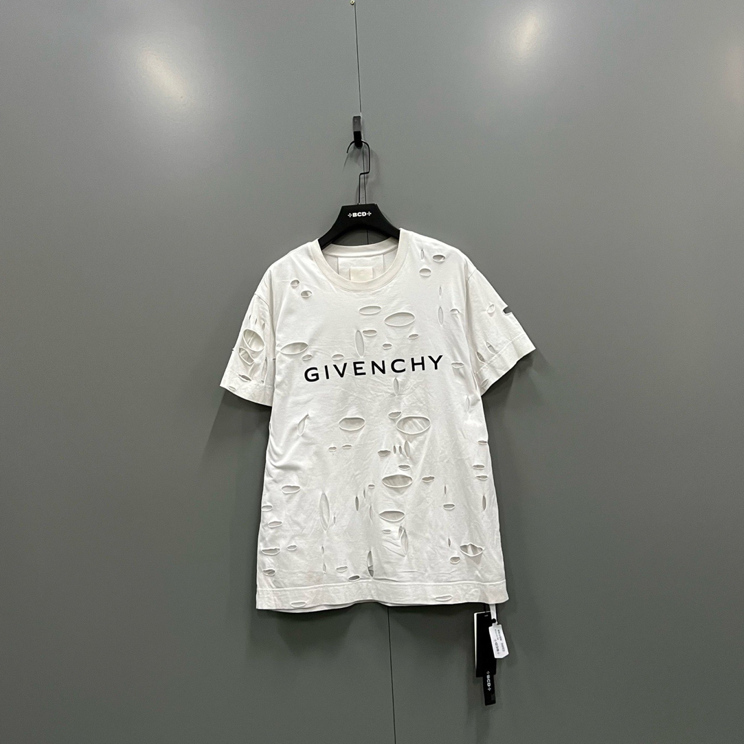 99新 Givenchy/纪梵希 c813 大破坏印花短袖 S码 017918