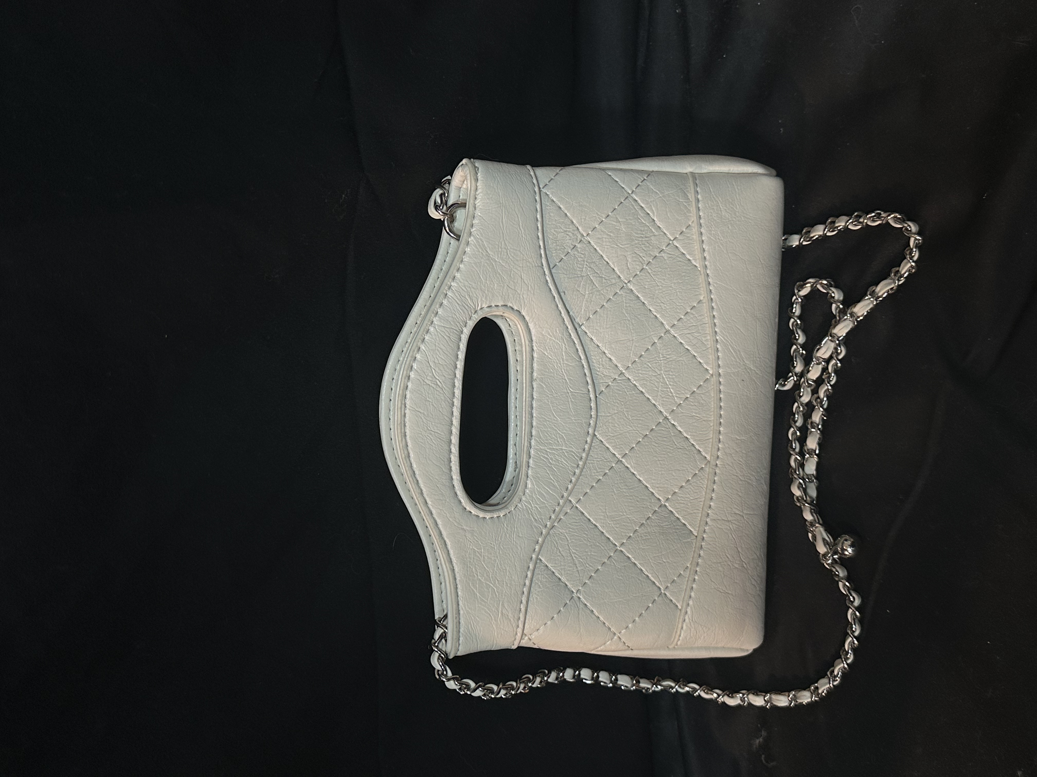 LQ-WITH-QUEEN真皮女包手提前袋子白色