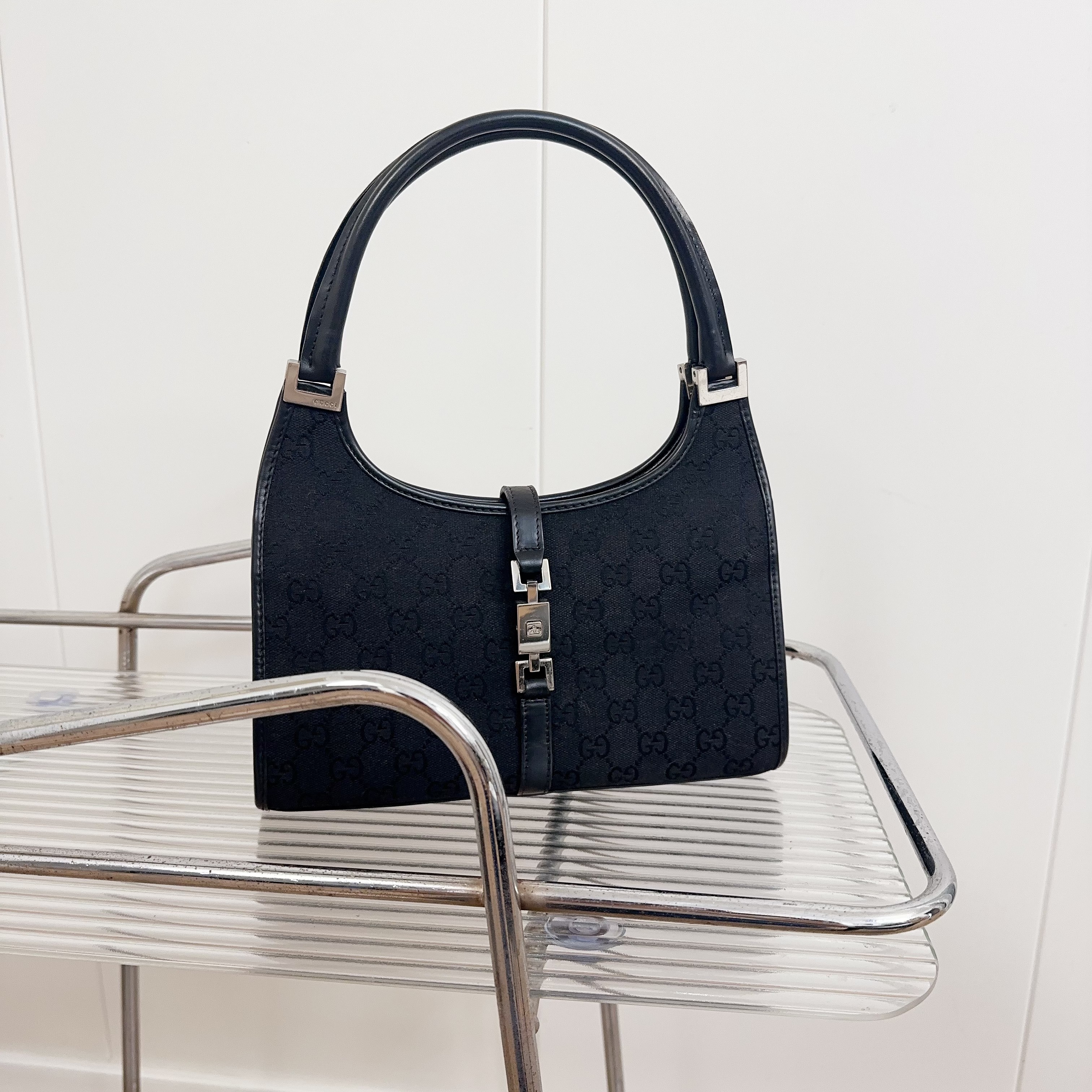 95新 GUCCI/古驰 gucci1961黑老花腋下包93622094