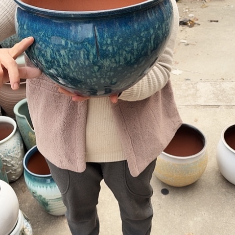 口30高21瑕疵盆子。