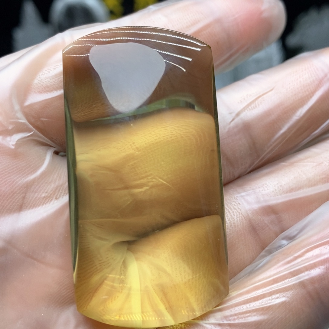 水晶颈饰未镶嵌全净体无事牌（打孔配绳）