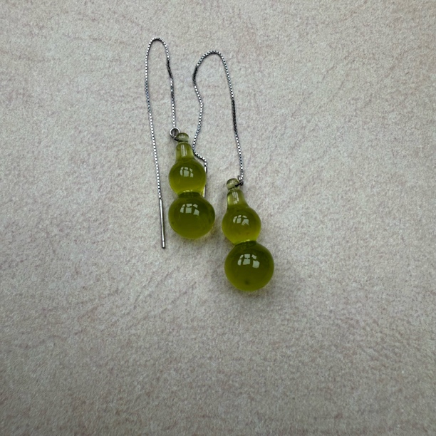 精品岫玉 耳饰葫芦