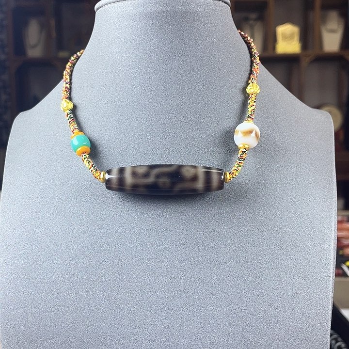 玛瑙/玉髓颈饰合金