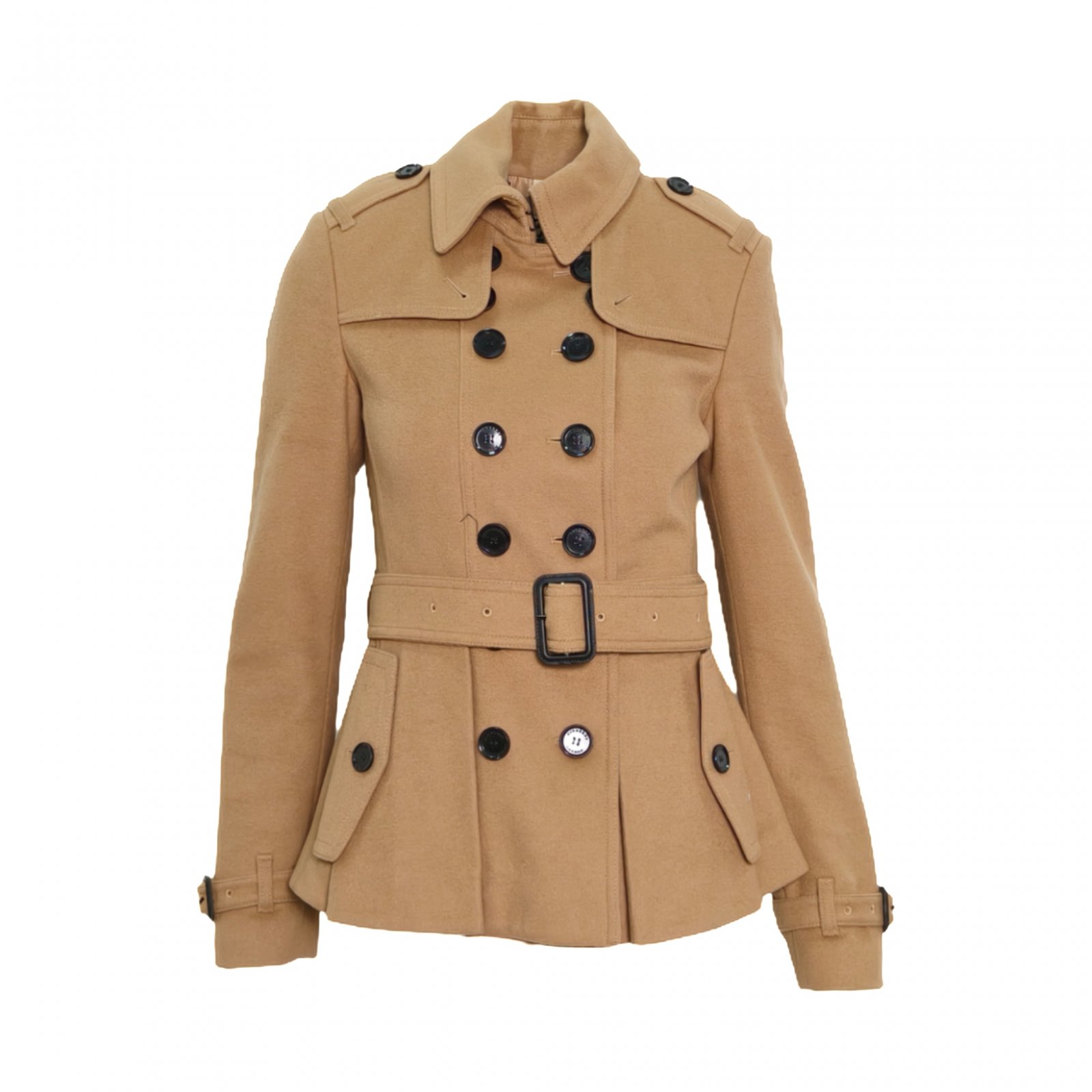 99新 BURBERRY/博柏利 【lu】 双排扣 系带短款上衣 外套 722974