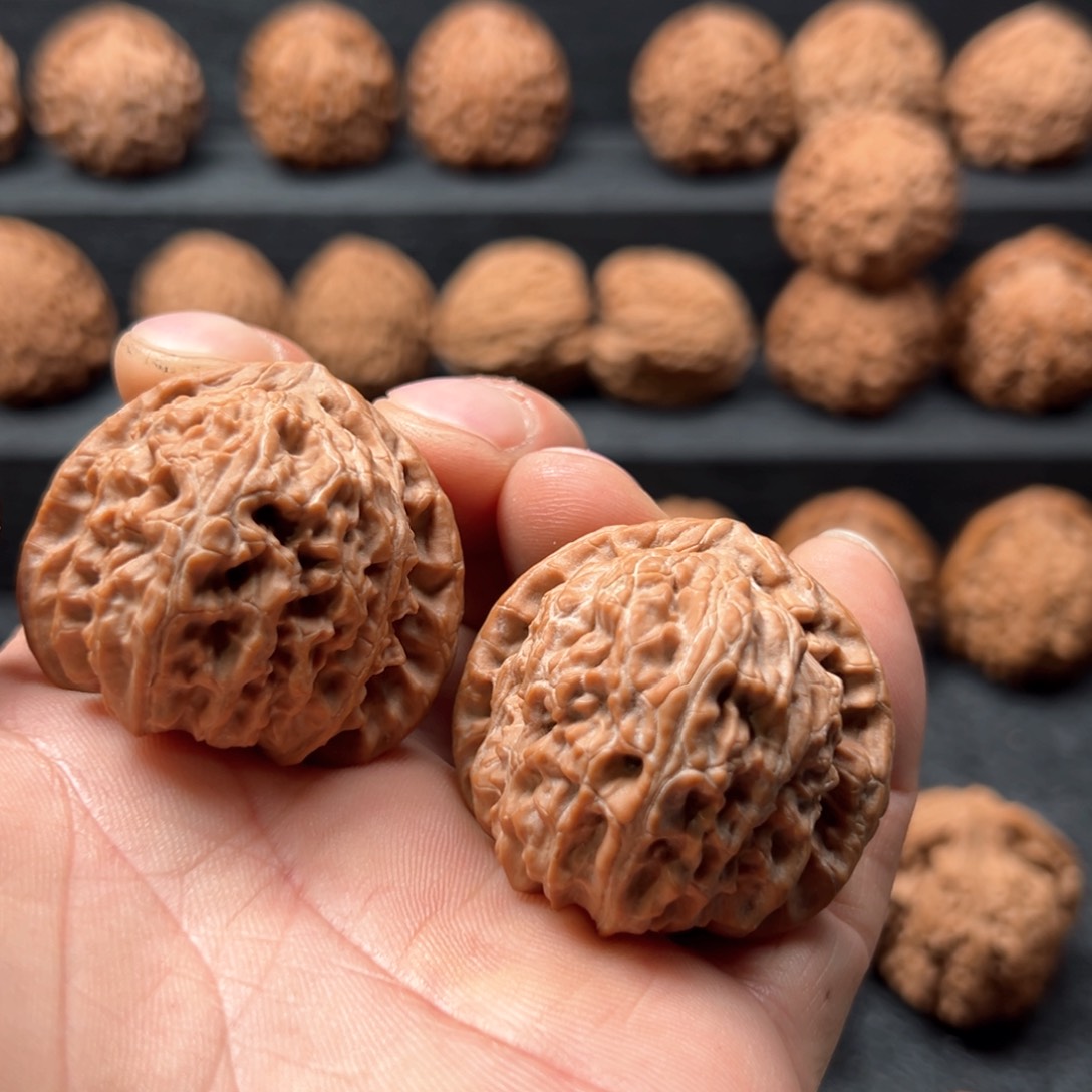 文玩核桃把件你***嘛白狮子