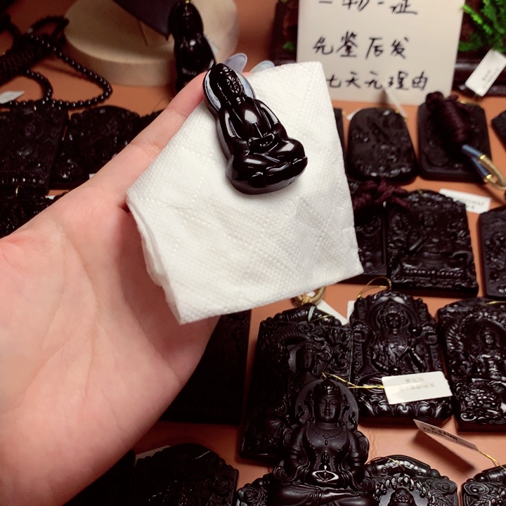 长***奇天然缅甸a货钢琴黑挂件