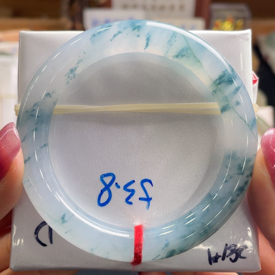 翡翠手镯未镶嵌53.8圆条