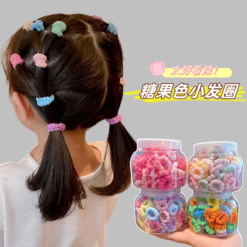 儿童不伤发高弹力发圈防滑橡皮筋女童扎头发皮筋头绳发饰毛巾圈