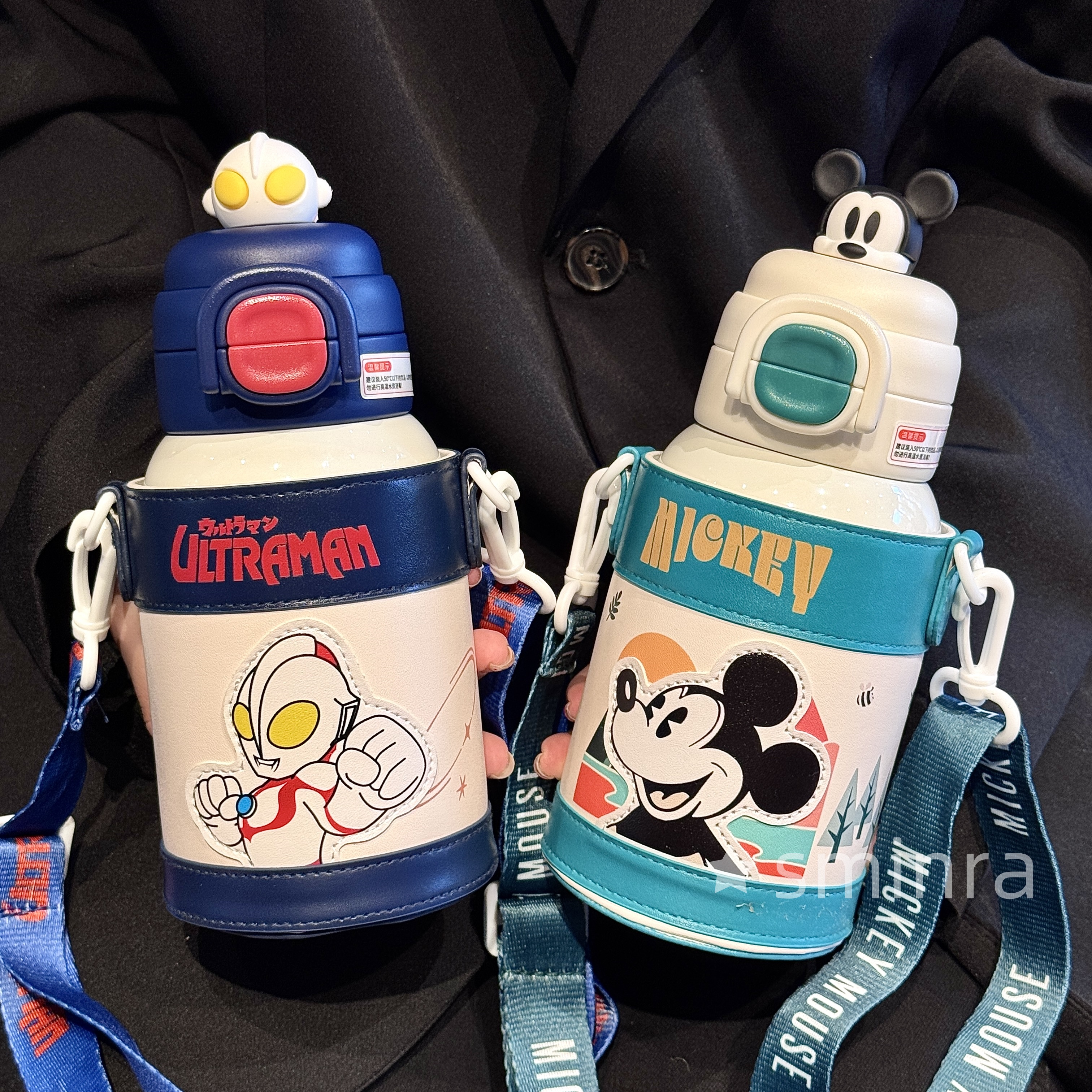 奥特曼儿童保温杯史迪奇联名可爱水杯男女孩学生开学防摔杯子礼物