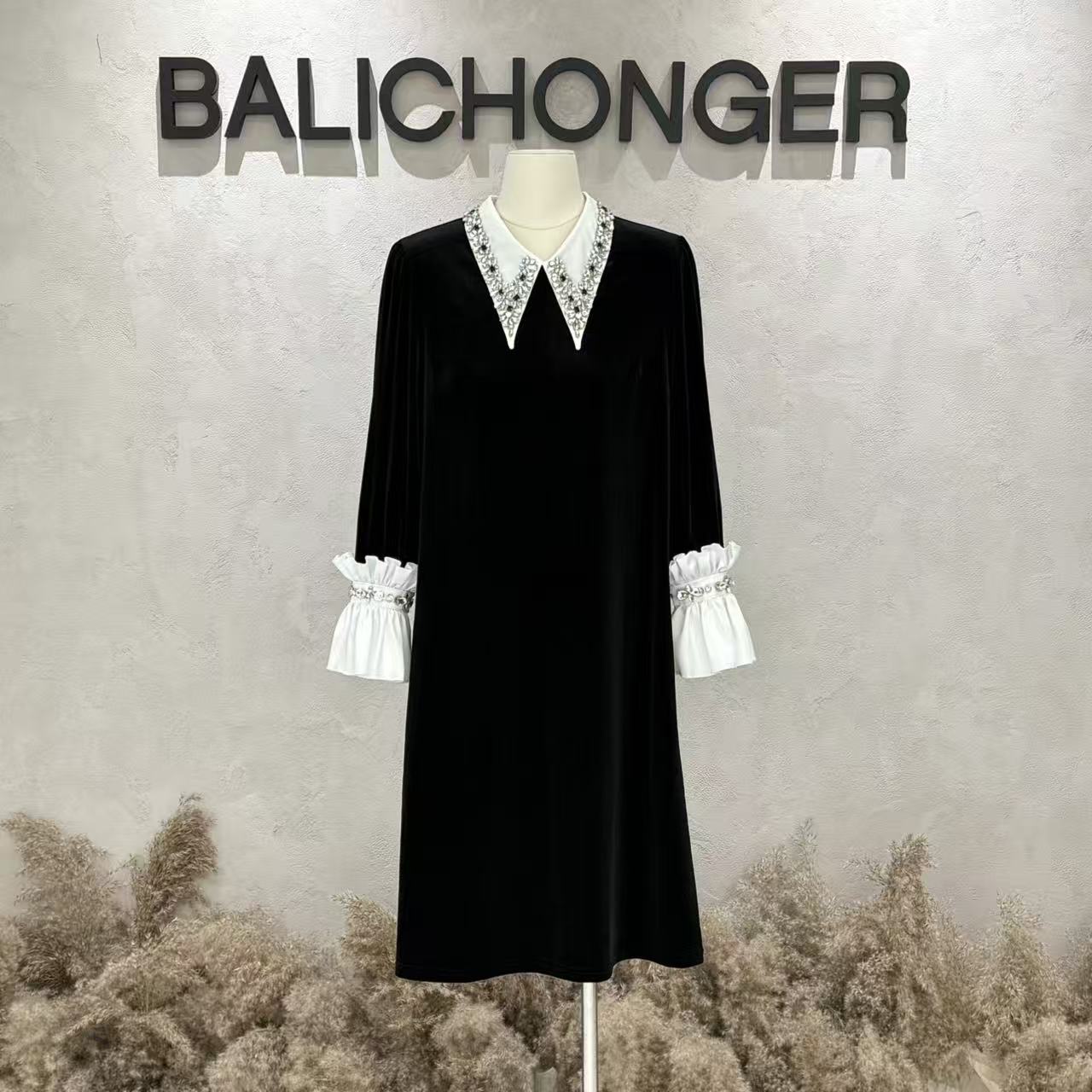 TANG-FEI胭色【佩里月光】YS0027法式显瘦连衣裙高级感气质长裙