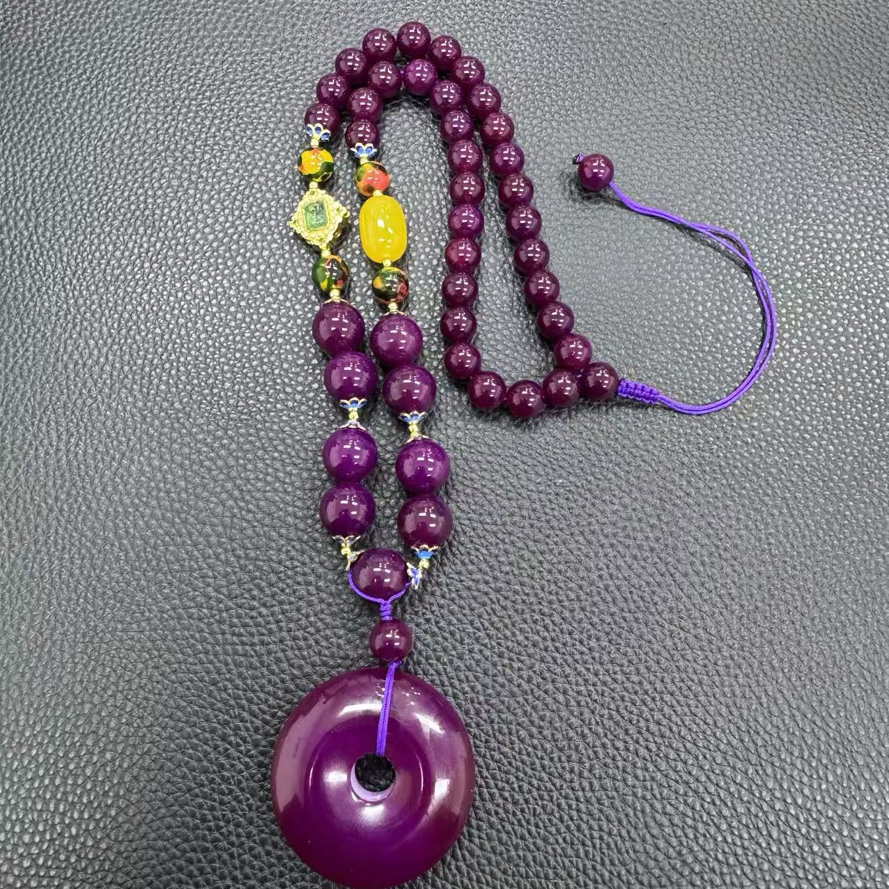 吊坠 精品时尚百搭紫胆金莲项链（多样性拍一发一）