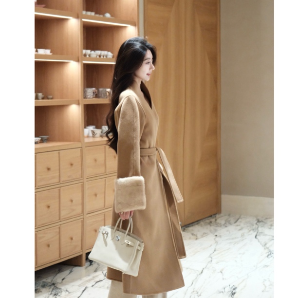 【YINGFEI PARIS】高级定制绝美水貂羊绒大衣