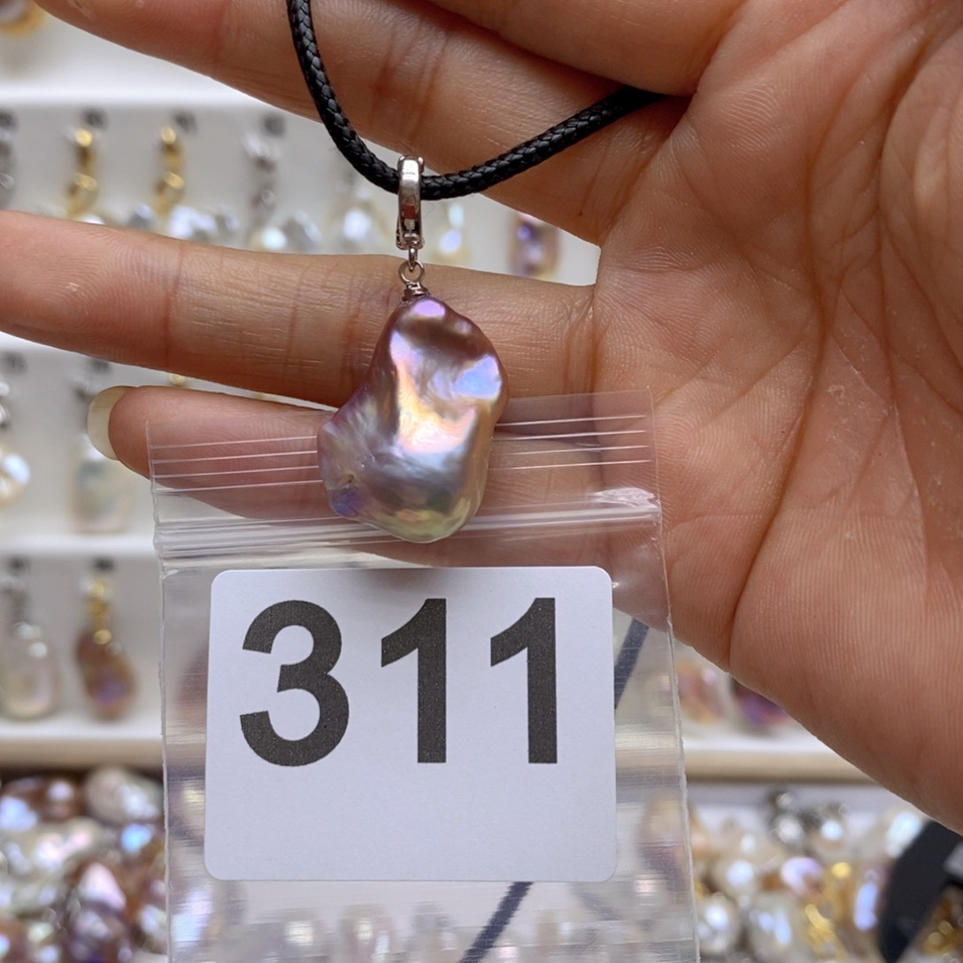 淡水珍珠颈饰银S925镶嵌311