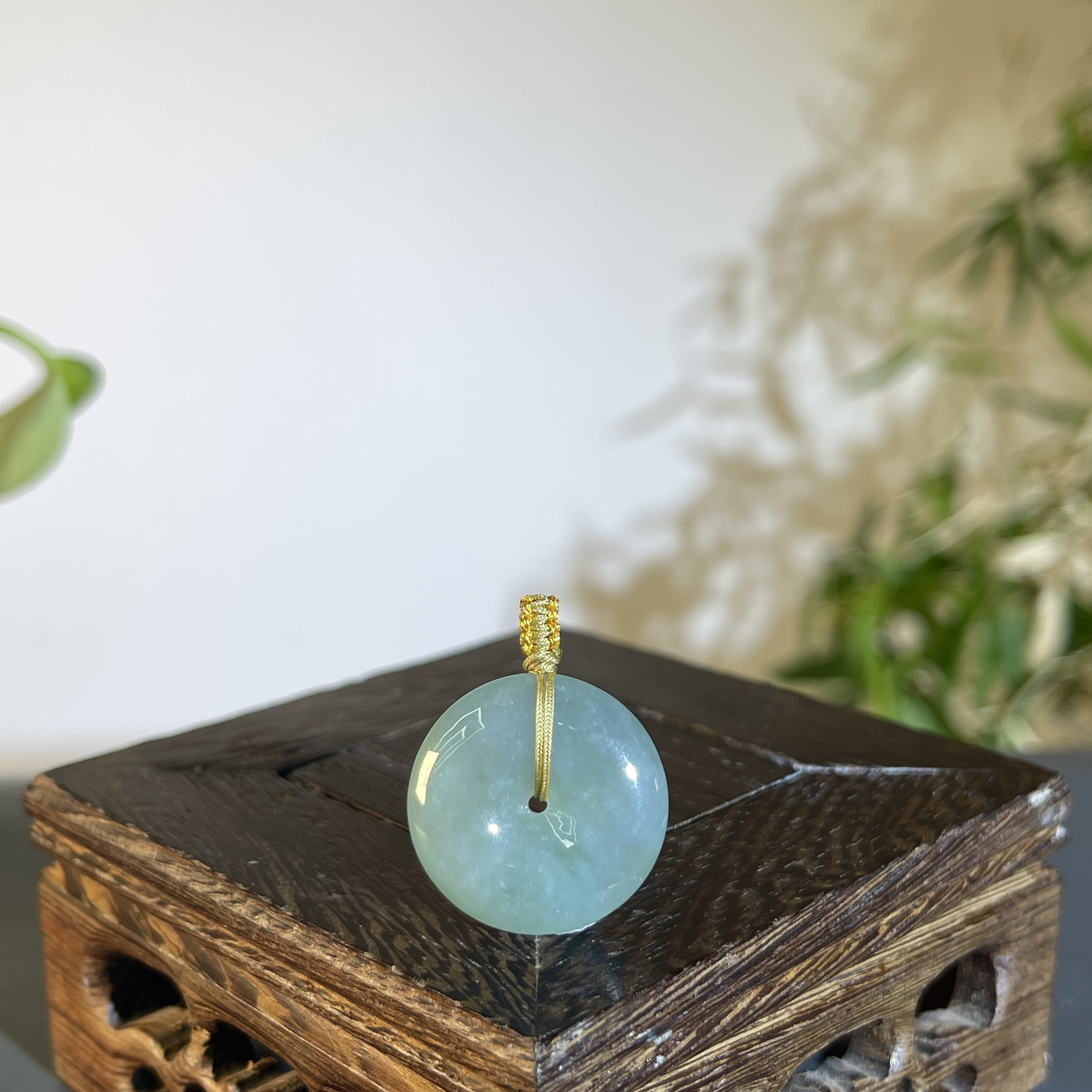 JXB09-27  天然缅甸A货翡翠 平安扣