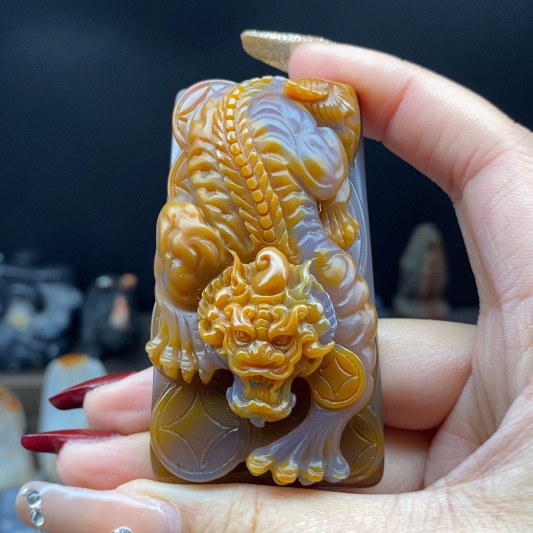 玛瑙/玉髓吊坠(不含链)未镶嵌