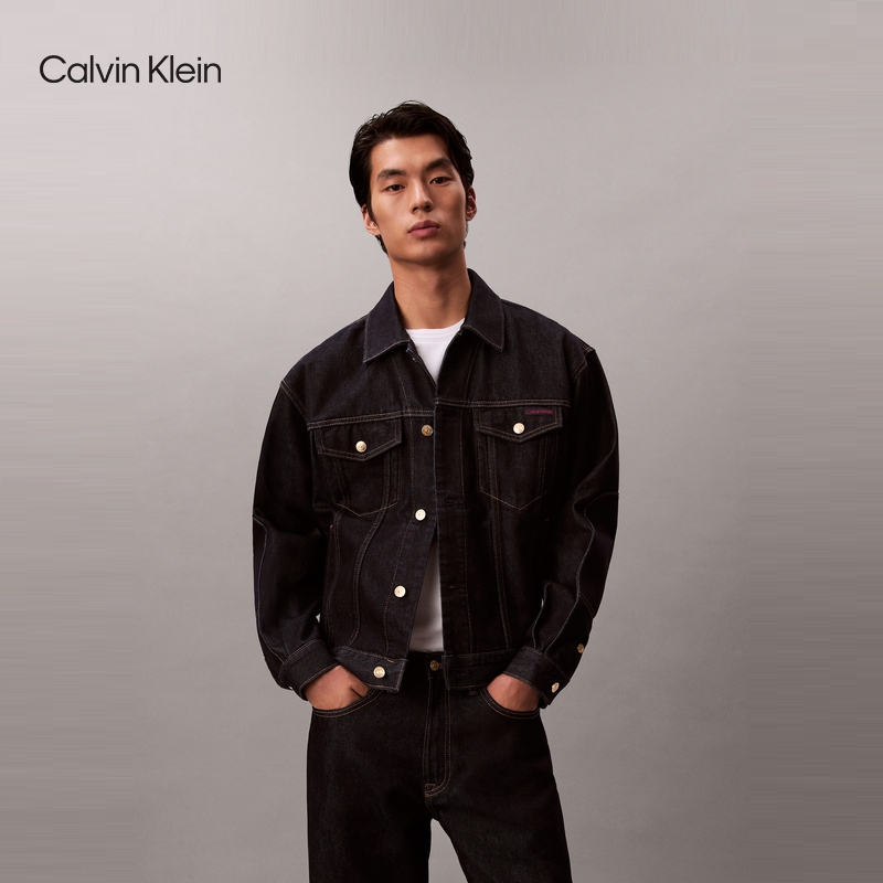 【圣诞礼盒马年系列】CK Jeans25秋冬新款男美式翻领潮壳牛仔外套
