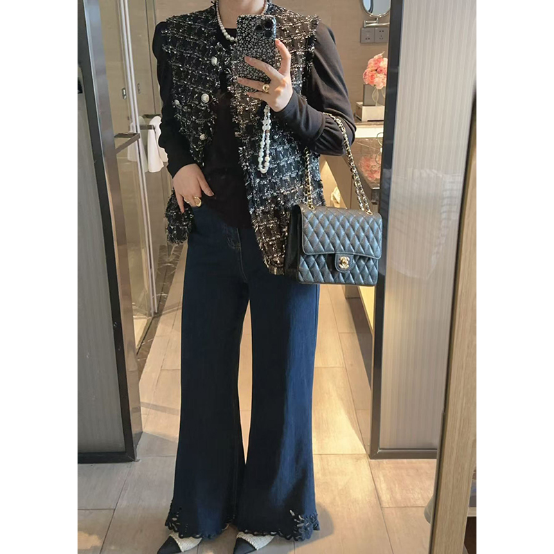 【DIS 定制】【墨影星光】秋冬气质显瘦毛须须小香风马甲Z525X14771