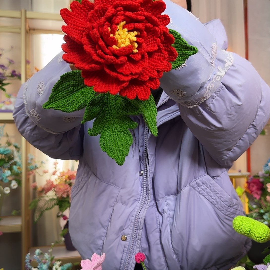 纯手工钩织钩织牡丹